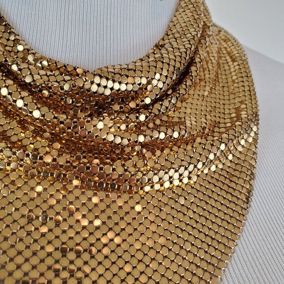 Whiting & Davis bandana-style necklace and earring set - Picture 2 of 16